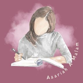 graphic of woman writing